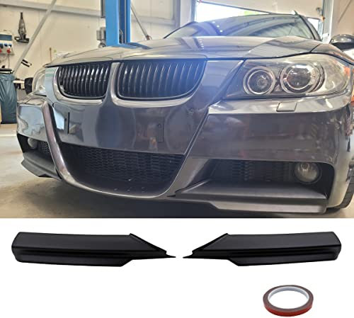 DM Autoteile 15000 Vorfacelift Satz Flaps Spoiler Splitter Lippe schwarz Matt kompatibel für BMW 3er E90 E91 Bj 05-08 mit M-Paket