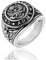 US-Militärarmeering für Männer, Adlermedaillenringe, Vintage Hawk Eagle Ring, USA Fliegender amerikanischer Weißkopfseeadlerring, Vintage-Schmuckgeschenk für Veteranen Männer Jungen (18.9, Silber)