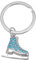 TEAMER 3D Türkis Kristall Schlittschuh Schlüsselanhänger Eiskunstlauf Schlüsselanhänger Skater Schlüsselanhänger Schmuck für Frauen, Blauer Strass-B, 22*23mm