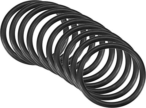 QUARKZMAN 55mm x 45mm x 5mm Nitrilo Goma Juntas Tóricas x 10uds Redondo Junta Arandela para Grifo Plomería Reparación Sellado Conexión [Negro]