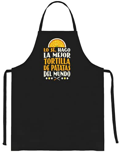 latostadora la Tostadora Delantal Cocina Mujer Dia De la Madre Diseños y Regalos Originales Para Madre - Regalo Madre Mama Original - Delantal Barbacoa Cumpleaños - Hago la Mejor Tortilla De Patatas