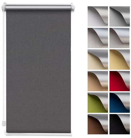 Zero Home - Premium Verdunklungsrollo Ohne Bohren I Klemmrollos für Fenster und Türen Thermorollo I Klemmfix Rollo I Sichtschutz und Sonnenchutz I Blackout I 50x150cm - Graphit
