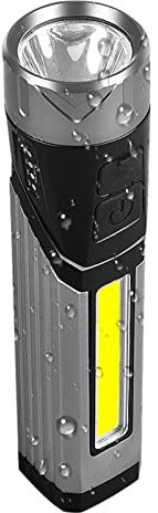 Rianpesn ángulo recto | aluminio inalámbrica USB 500 lúmenes plegable - Antorcha bolsillo brillante Giro 90 grados con base magnética para acampar, al aire libre