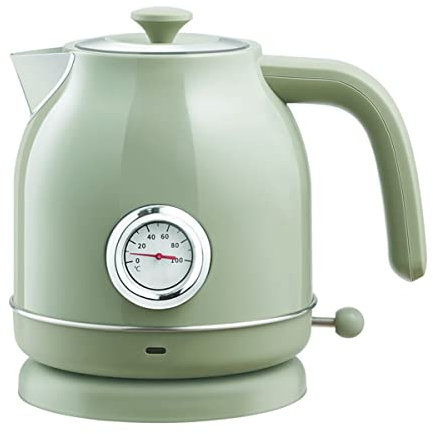FairUo Kettles, Glass Kettle, 1.7L Temperature Control Kettle with Led Light, 2 Hours Warm Keep Cordless Water Boiler, Auto Off, 100% Bpa Free Water Kettle for Coffee, Tea, Espresso/Green/20*18*25Cm
