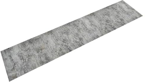 vidaXL Küchenteppich, Küchenläufer rutschfest Waschbar, Teppich Läufer für Küche, Teppichläufer Maschinenwaschbar, Beton 60x300cm Samt