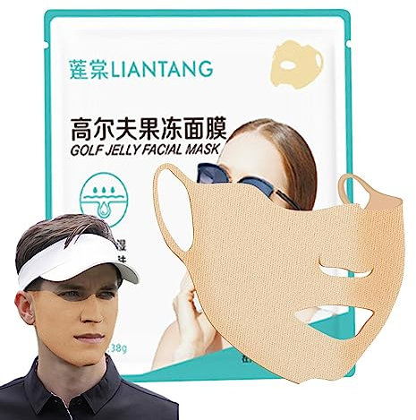 higyee UV Aufkleber Sonnenschutz - Sonnenschutz Aufkleber für Gesicht | Kühlende Jelly Hydrogel Patches, UV Schutz Golfmaske für Radfahren, Laufen, Golf, Wandern, Joggen