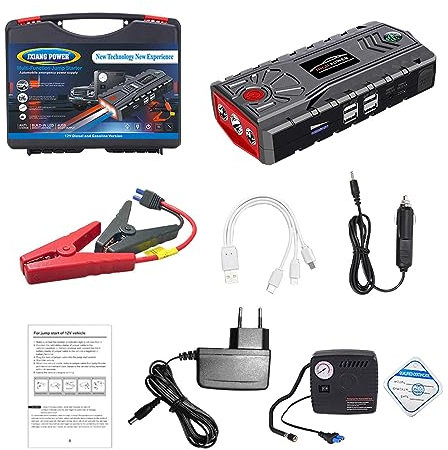 itrimaka Auto-Mobil-Power-Up-Batterie | Backup-Powerbank-Steckdose für Stromausfälle | Ausfallbatterie, Auto-Überbrückungsbatterie für Stromausfälle, 4 Ladeanschlüsse, 99900 mAh, tragbar