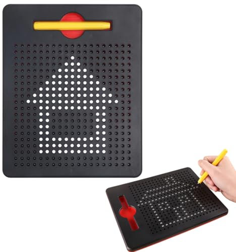 EIHI Billes Aimantées Enfant Billes Magnétiques,(Noir) lanche à Dessin Magnétique Tablette Magnétique Enfant Ardoise Magique avec Stylo pour Enfant Jouet Educatif