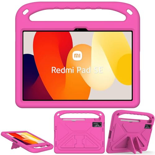 XunyLyee Hülle Kinder für Xiaomi Redmi Pad SE 11 Zoll 2023 Schutzhülle, Rose