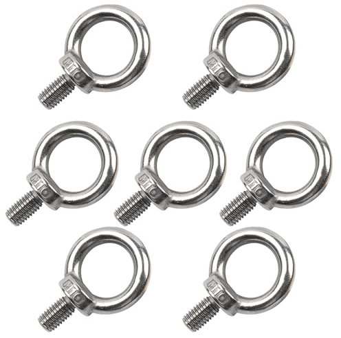 7 pièces boulons à œillet M10, boulon à anneau, anneaux à vis, fileté mâle en acier inoxydable 304 boulon à œillet, pour boulon à œillet pour fixation et suspension
