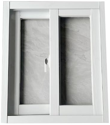 HJLKDYM Ventanas Corredizas Acristalamiento, Utilidad Templada Vinilo Doble Diapositiva, Ventana Casa Móvil, Adecuado para Dormitorio, Sótano, Cocina, Trastero.(White,40x60cm)