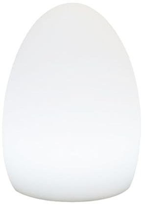 iplusmile LED Tischlampe in Eiform mit USB Ladefunktion, Weiß, 14x19 Cm | Farbiges Hintergrundlicht, Kunststoffgehäuse, 1000mah Akku, für Zimmer und Außenbereich