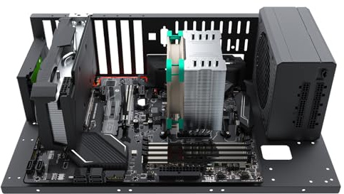 DIY Gaming Computer Case, ATX Open Chassis Case Rack for ATX/M-ATX/ITX Motherboards,Widely Body Heat Dissipation Design,Test Bench, ATX Mid Tower,matx case,itx case,Computer Motherboards Test Bench