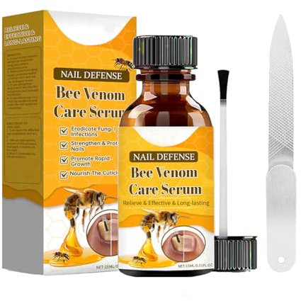Bee Venom Nail Serum, Dinala Bee Venom Nail Serum, Nail Growth Serum, Nail Strengthener for Damaged Nails (15ml*1PCS)