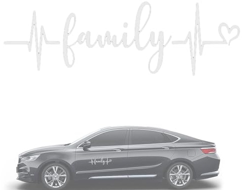 Adesivi Per Finestre Per Auto Famiglie,Adesivi Per Auto Famiglia, Decalcomania Per Finestre Auto Tagliata In Famiglia Heartbeat, Decorazione Auto Decalcomania Paraurti
