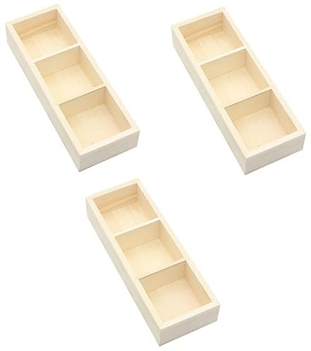 Amosfun Aufbewahrung Box Drei Geteilt 3 Stück 3 Aus Holz Lebensmittelspender Teebeutel Brust Aufbewahrungsdose Storage Boxes Abschlagbox Kaffee Teebeutelhalter-organizer Halter Für Zuckerpackungen