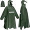 Faneam Regenponcho Herren Damen Wasserdichter Regenponcho für Fahrrad Wiederverwendbar Regen Poncho mit Reflektierenden Streifen Leichtes Regencape für Radfahren, Wandern, Angeln(Grün)