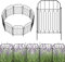 Yeabett Garden Fencing, 10 Pcs Temporary Fencing Animal Fence Barrier, Decorative Metal Fencing for Outdoor Grassland Yard Patio, 31cm(W) × 41cm(H)
