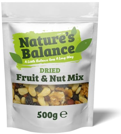 Natures Balance Raisin and Nut Mix Walnuts Cashews Almonds Hazelnuts 500g | Naturally Sweet & Crunchy | High in Fibre | Source of Protein | Perfect for Snacking, Baking & Breakfast