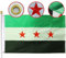 MIDLE Flagge der Republik Syrien, 90 x 150 cm, groß, bestickt, drei rote Sterne, vierfach genähte Fliegenenden, Haus-Hof-Dekoration, kostenlose syrische arabische Flagge, Armee-Banner