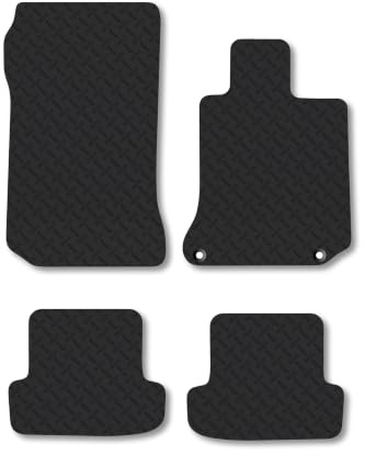 Mercedes C-Class (2008-2014) [Coupe, Automatic] 5mm Rubber Car Mats | Heavy Duty Rubber Tailored Fit Floor Mats Full Coverage Durable Waterproof Accessories Easy Clean Anti Slip Made in the UK