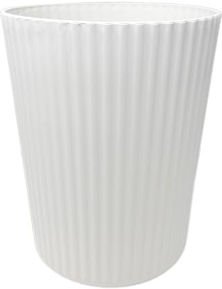 Sinoba ANX - Poubelle à papier - En plastique solide - Idéale pour chambre d'enfant, bureau, cuisine - Hauteur : 27,8 cm - 9 l - Blanc