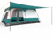 GYMAX Tunnelzelt für 4-10 Personen, großes Campingzelt mit abnehmbarem Vordach, 2 Zimmern, 2 Türen & 2 Fenstern, Familienzelt mit Boden & Tragetasche für Camping Reise Trekking (4,2 x 3.05 x 2 m)