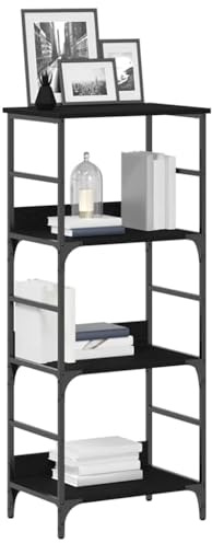 vidaXL Bücherregal 3 Ebenen 50 x 33 x 117,5 cm Holzwerkstoff | Elegante und funktionale Ästhetik, Holzwerkstoff und Stahl für lange Haltbarkeit, Drei praktische Regale zur Organisation