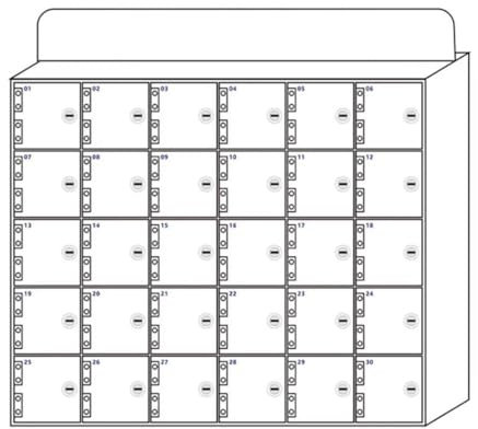Handy-Aufbewahrung, Acryl, mehrere Fächer, Handy-Spind, Box mit Schloss mit Türschlössern und Schlüsseln, vielseitige Schließfächer