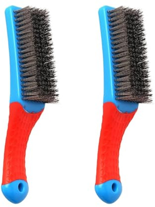 Stainless Steel Wire Brushes Set of 2, Wire Brush,for Rust Removal, Wire Brushes for Cleaning Scratch,Heavy Duty Metal Brush with Handle for Surface Preparation Paint Welding Slag