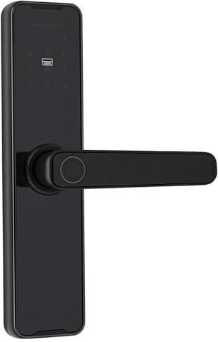 Serratura intelligente per porta con impronte digitali, serratura elettronica, app TUYA, metodi di apertura multipli, alta sicurezza, per appartamento, ufficio, hotel, telecomando Wi-Fi, maniglia a