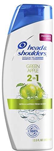 Head & Shoulders Green Apple 2-in-1 Dandruff Shampoo + Conditioner 13.5 Fl Oz (Pack of 2) by Head & Shoulders