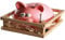 Keramik Spardose im Schweinchen Design ca. 13 cm Sparschwein mit Hammer & Stall