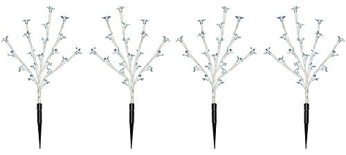 WeRChristmas WRC-3181 Cherry Blossom Tree Pathway Christmas Lights with 80-LED, 30 cm - White, Set of 4