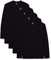 Lower East Men's LE133 Long-Sleeved Shirt, Black, XL (Pack of 5)