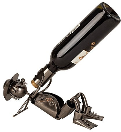 Flaschenhalter Trinker 14,5 cm x 29 cm Flaschenständer Weinhalter Metallständer