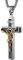 HZMAN Kreuz Kette für Herren Edelstahl Jesus Kruzifix Kreuz Halskette Anhänger Schmuck Geschenk (Silber Gold)