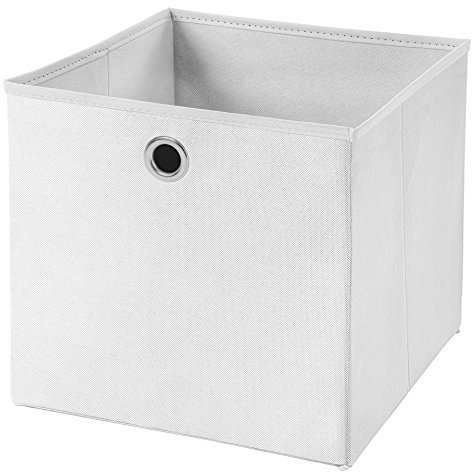 CM3 1 Stück Weiß Faltbox 32 x 32 x 32 cm Aufbewahrungsbox faltbar