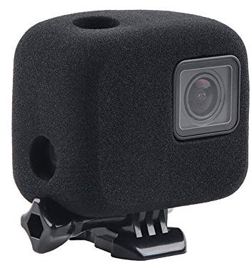 Alloggiamento antivento in schiuma per GoPro Hero 7/6/5, nero, protezione per la riduzione del rumore, per registrazione audio e video all’esterno