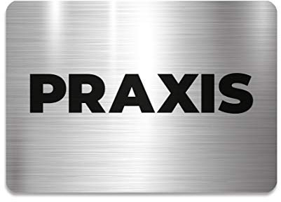 Türschild Tuerschild Tür Schild Praxis 14,8 cm x 10,5 cm selbstklebend Aufkleber Haus Büro Geschäft