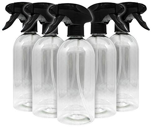 KABITEC HS-SPRÜHER klar 500ml - 5er-Pack - nachfüllbare Kunststoff Sprühflasche, Profi-Qualität, auslaufsicher - ideal für Haushalt und Garten