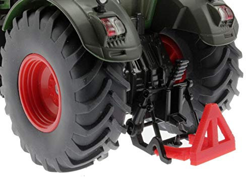 Adapter Frontdreieck an Heck für Siku Traktoren 1:32 (Rot)