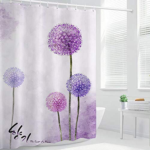 XAOBNIU Bellissima Tenda da Bagno con soffione di tarassaco Impermeabile e Resistente all'Acqua (Size : 200 * 200cm)
