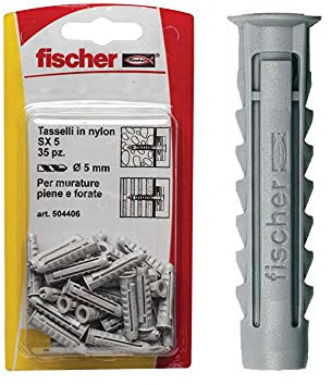 Fischer, Tasselli SX 14X70 K per Muro pieno e Mattone Forato