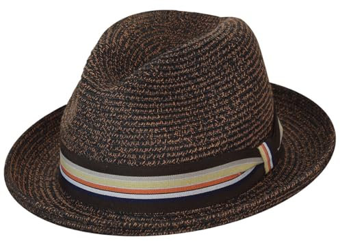 Bailey of Hollywood Chapeau Salemoof Hollywood Chapeau pour Homme Chapeau en Paille (XL (60-61 cm) - Marron foncé)