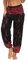Nuofengkudu Damen Hippie Hosen mit Taschen Haremshosen Yogahosen Leichte Boho Muster High Waist Yoga Hosen Bunt Gemustert Lockere Pumphose Freizeithose Sommer Strand(X-Schwarze Blume,One Size)