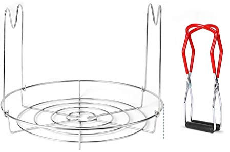 Tianbi Jam Jars Lifter Tools,Canning Rack Stainless Steel Canning Jar Rack and Canning Tongs for Regular Mouth and Wide Mouth Jars Ball Jars Canning Jars