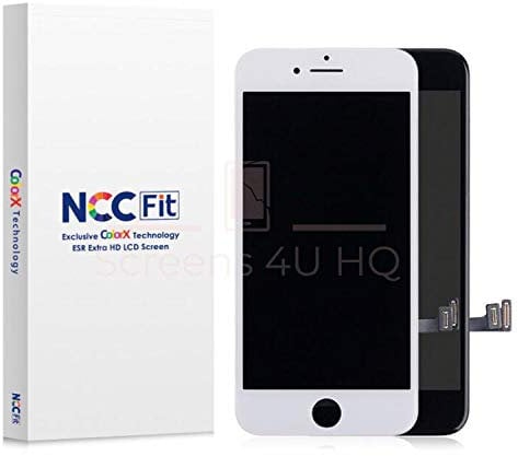 NCC Fit ESR Extra HD LCD Screen and Digitizer Display Replacement for iPhone 7, 7G (White)
