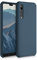 kwmobile Hülle kompatibel mit Huawei P20 Pro Hülle - Silikon Handy Case - Handyhülle weiche Oberfläche - kabelloses Laden - Dunkler Schiefer