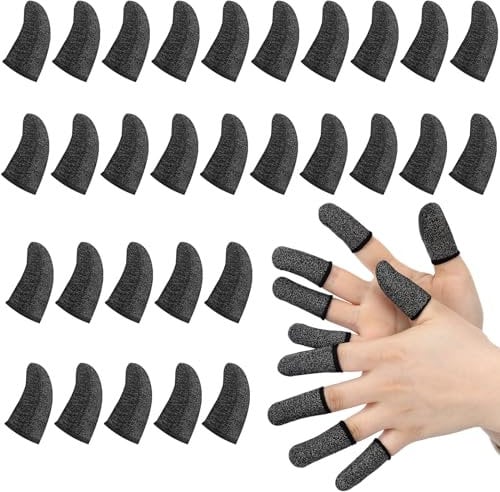 40 Pezzi Gaming Finger Sleeves Controller di Gioco Mobile Fibra Argento Manica Dito 40 Pezzi Gaming Finger Sleeves Controller di Gioco Mobile (nero)